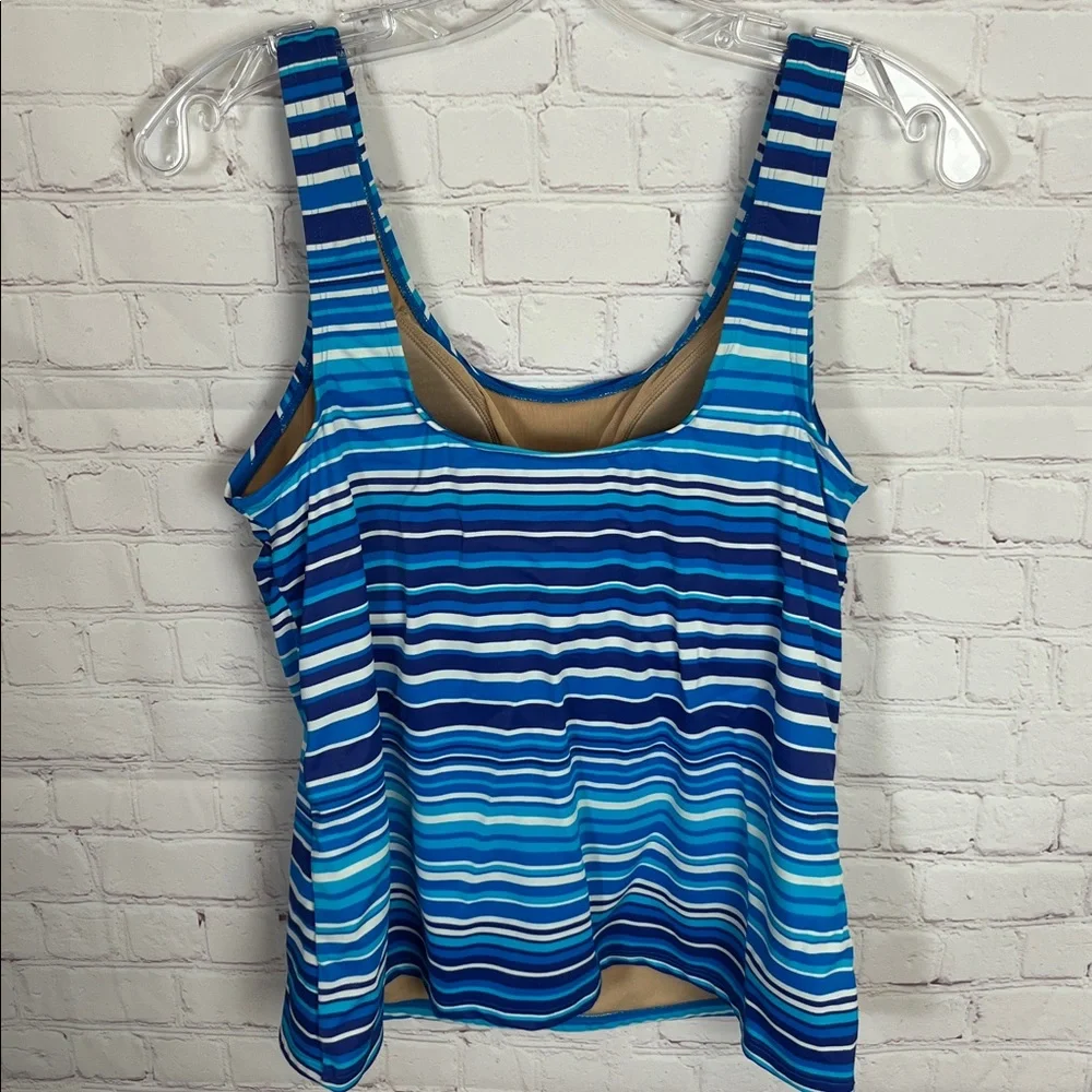 LL Bean Striped Tankini Top - Picture 5 of 10